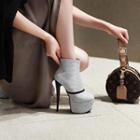 Glitter High-heel Platform Ankle Boots
