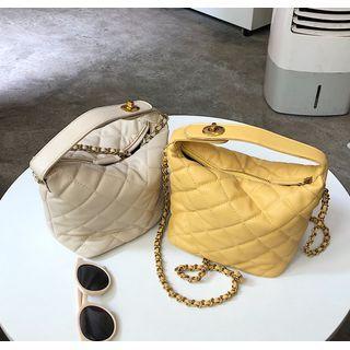 Chain Quilted Bucket Bag