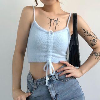 Drawstring Mohair Camisole Top
