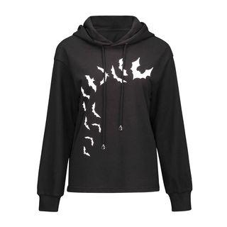 Bat Print Hoodie