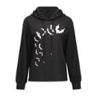 Bat Print Hoodie