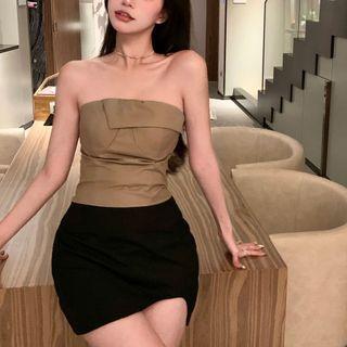 Plain Tube Top / Mini Pencil Skirt