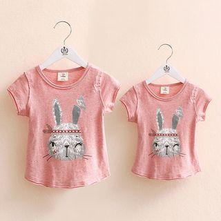 Family Matching Rabbit Print T-shirt