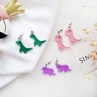 Transparent Acrylic Dinosaur Dangle Earring