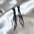 Star Fringed Earring A02-59 - 1 Pair - Black - One Size
