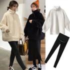 Set: Half-zip Sweatshirt + Leggings