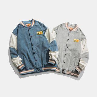 Corduroy Panel Bomber Jacket