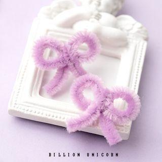 Chenille Bow Earring