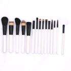 Set Of 15: Makeup Brush Pearl White - One Size