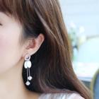 Faux Crystal Dangle Earring 1 Pair - Earrings - Silver - One Size
