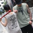 Couple Matching Lettering Sleeveless Top