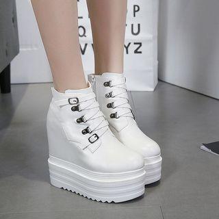 Platform Hidden Wedge Boots