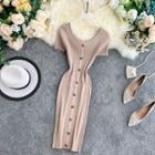 Round-neck Knit Short-sleeve Dress