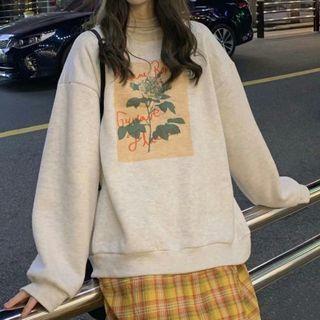 Print Fleece Sweatshirt