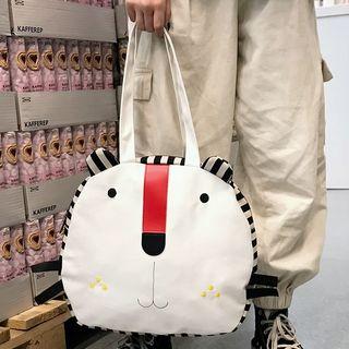 Cat Striped Canvas Tote Bag