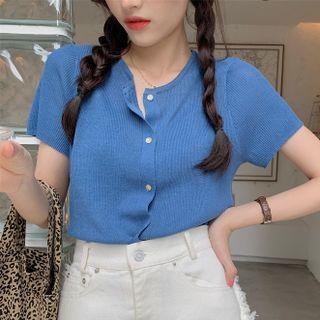 Short Sleeve Buttoned Top
