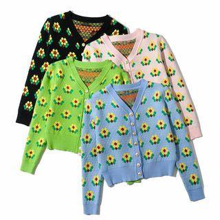 Flower Knit Cardigan