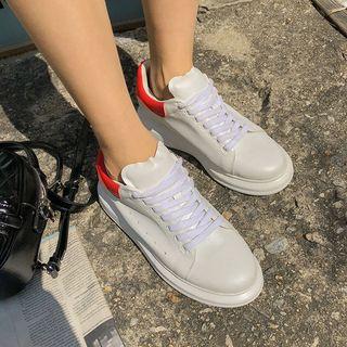 Pleather / Denim Running Sneakers