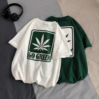 Maple Leaf Elbow-sleeve T-shirt