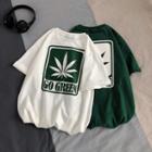 Maple Leaf Elbow-sleeve T-shirt