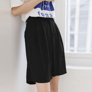 High Waist Wide Leg Cargo Shorts