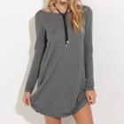 Strappy Back Long-sleeve Dress