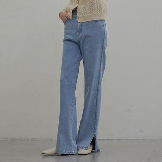 Slit-hem Loose-fit Jeans