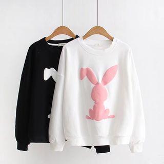 Round Neck Rabbit Pullover