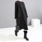 Midi Beaded Pullover Dress Black - One Size