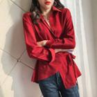 Asymmetric Tie-front Shirt