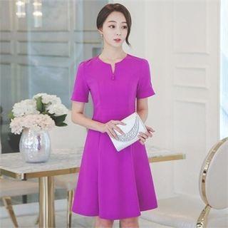 Open-front A-line Dress