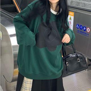 Long-sleeve Floral Sweatshirt