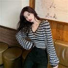 Jacquard Sweater Black & White - One Size