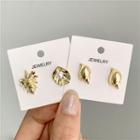 Non-matching Faux Pearl Alloy Shell Earring