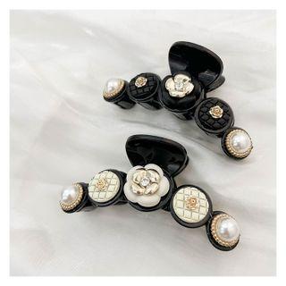 Alloy Pearl Rhinestone Hair Claw