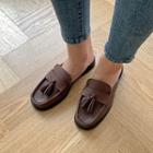 Tasseled Pleather Moccasins