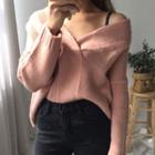 V-neck Criss-cross Sweater
