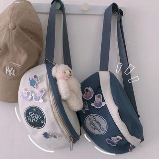 Two Tone Canvas Belt Bag