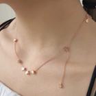 18k Rose Gold Plated Star Choker As Shown In Figure - One Size