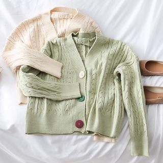 Loose-fit Crop Knit Cardigan