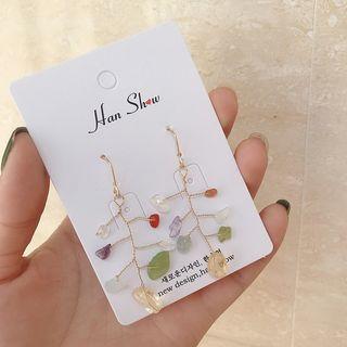 Faux Crystal Branches Dangle Earring 1 Pair - As Shown In Figure - One Size