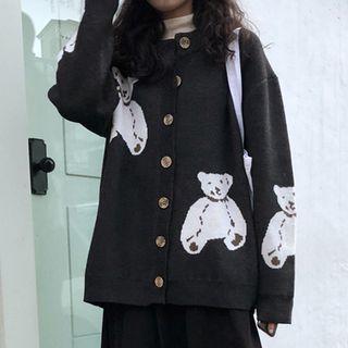 Print Loose-fit Fleece Sweater As Shown In Figure - One Size