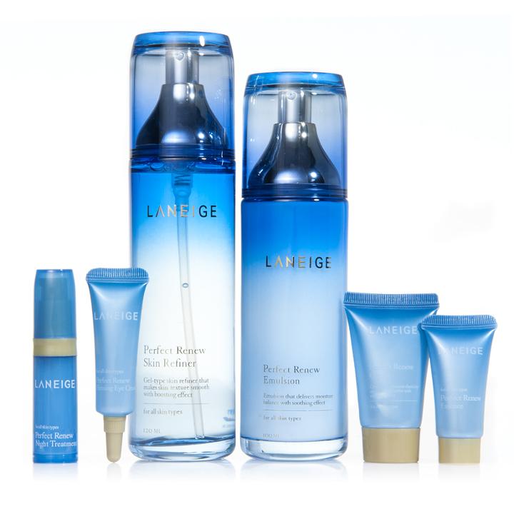 Laneige - Perfect Renew Duo Special Set: Refiner + Emulsion + Eye Cream + Essence + Night Treatment + Cream 6 Pcs