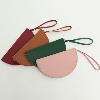 Colored Semicircle Wrist Clutch