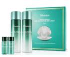 Jmsolution - Marine Luminous Pearl Deep Moisture Skin Care Set: Toner (130ml + 20ml) + Emulsion (130ml + 20ml) 4 Pcs
