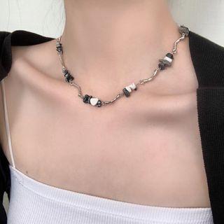 Faux Gemstone Stainless Steel Choker