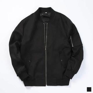 Loose-fit Zip-up Bomber Jacket
