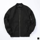 Loose-fit Zip-up Bomber Jacket