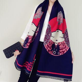 Retro Print Shawl
