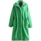 Long Fleece Zip Coat